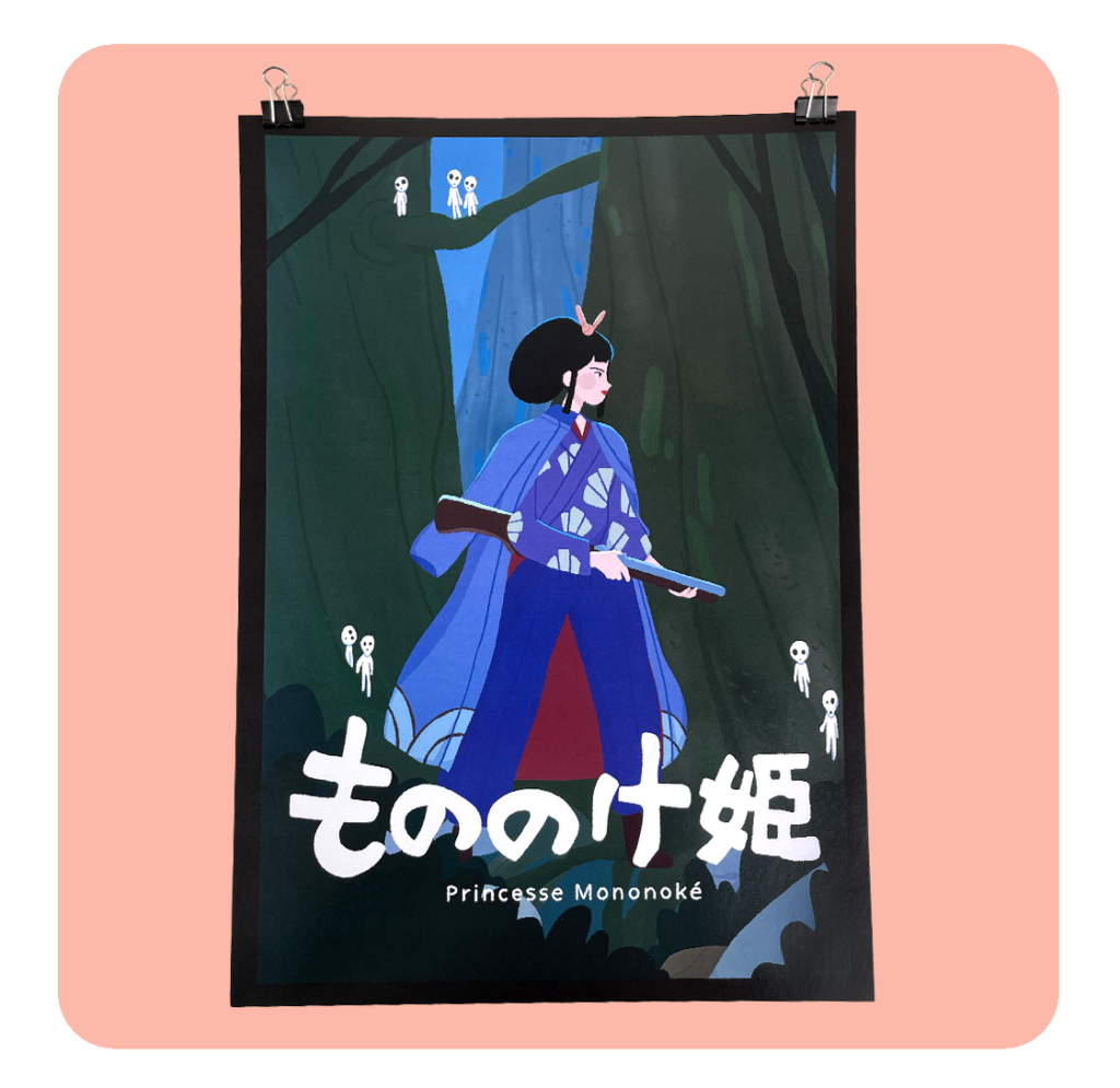 A3 - Ghibli Prints | Mononoke Hime